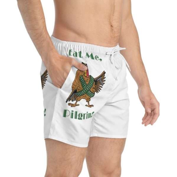 Funny Men's Swim Trunks - Eat Me Pilgrim - Image 7