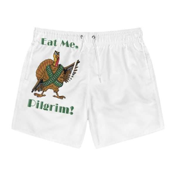 Funny Men's Swim Trunks - Eat Me Pilgrim - Image 8