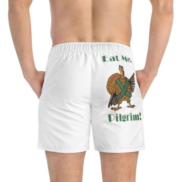 Funny Men's Swim Trunks - Eat Me Pilgrim - Image 11