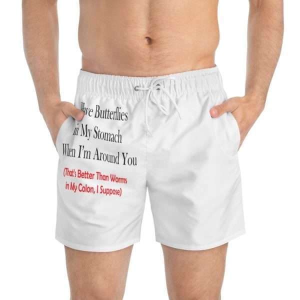 Funny Men's Swim Trunks - I Have Butterflies in My Stomach When I'm Around You - Image 4