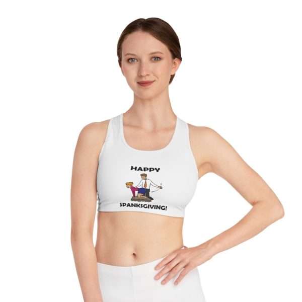 Funny Sports Bra AOP - Happy Spanksgiving!