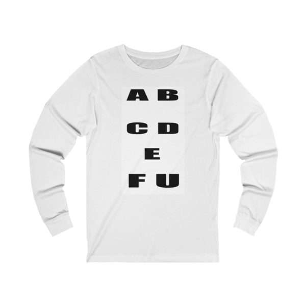 A B C D E F U Unisex Jersey Long Sleeve Tee