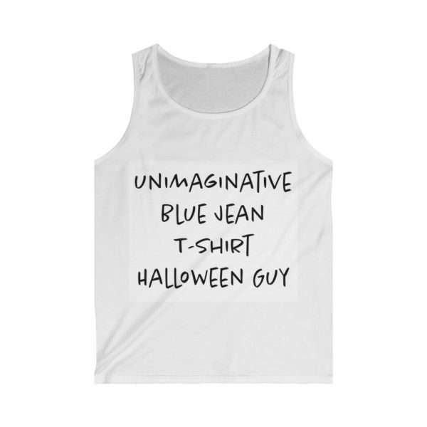 Unimaginative Blue Jean T-shirt Halloween Guy Men's Softstyle Tank Top