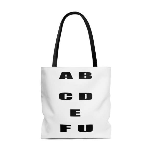 A B C D E F U AOP Tote Bag - Image 2