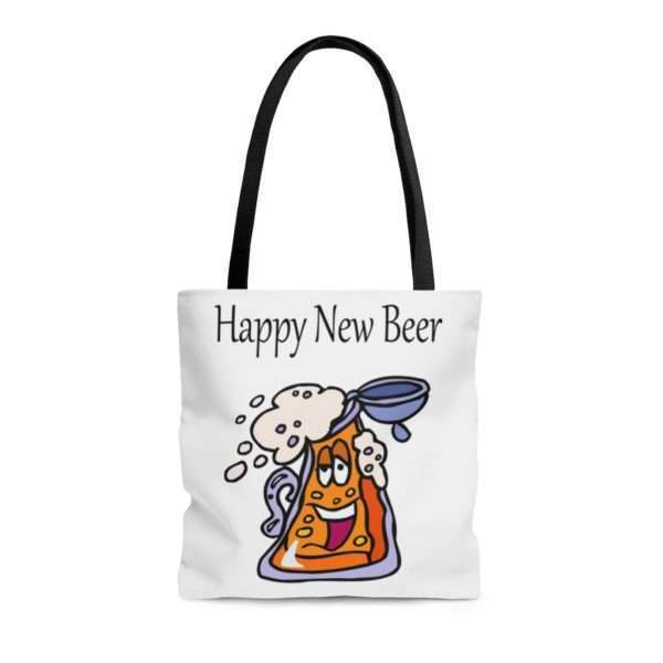 Happy New Beer AOP Tote Bag