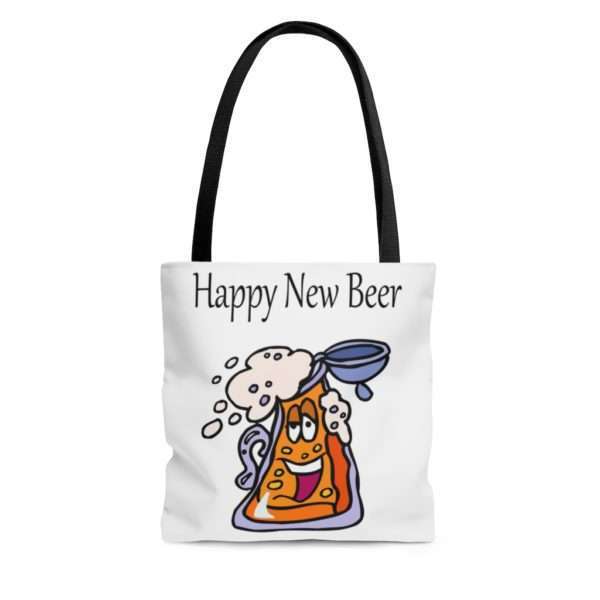 Happy New Beer AOP Tote Bag - Image 3