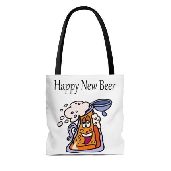 Happy New Beer AOP Tote Bag - Image 4