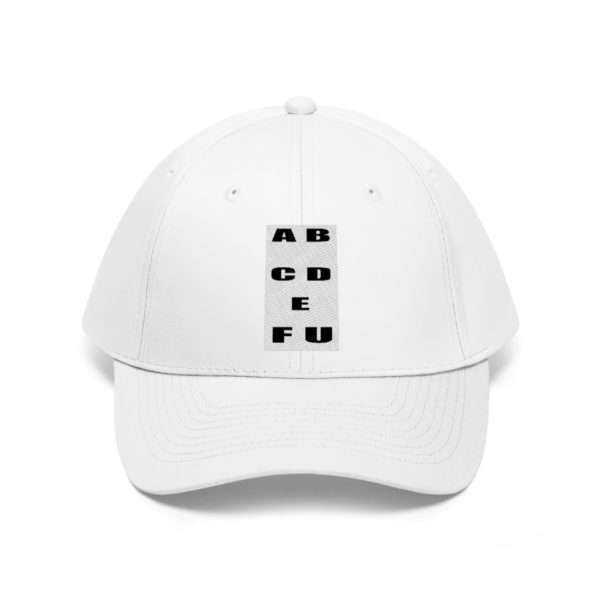 A B C D E F U Unisex Twill Hat - Image 2