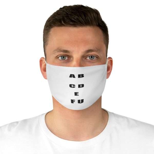 A B C D E F U Fabric Face Mask - Image 4