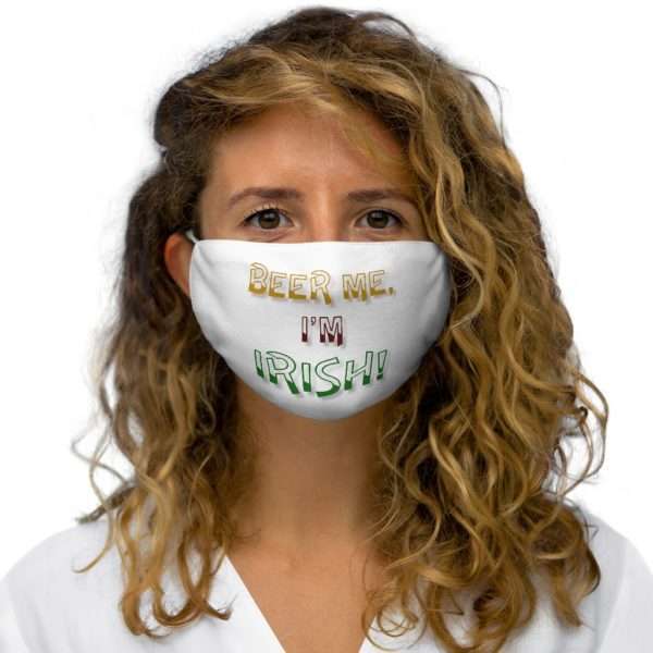 Beer Me, I'm Irish Snug-Fit Polyester Face Mask - Image 5