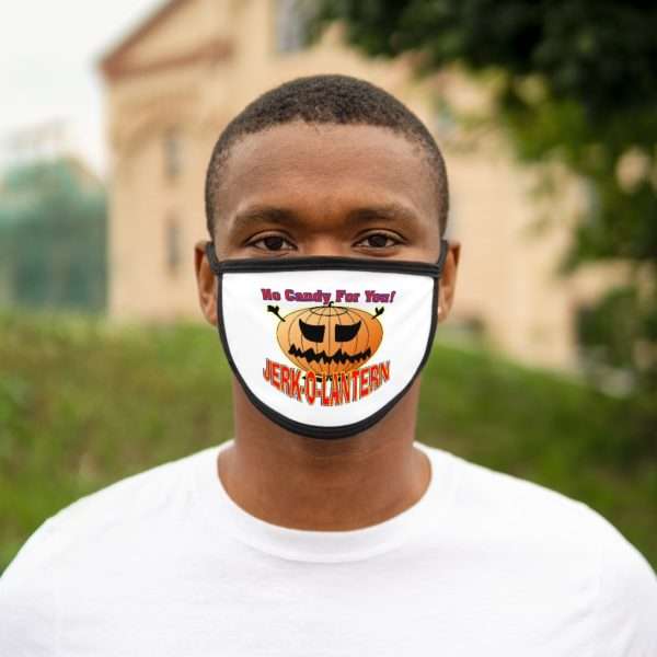 No Candy for You. Jerk-O-Lantern Mixed-Fabric Face Mask