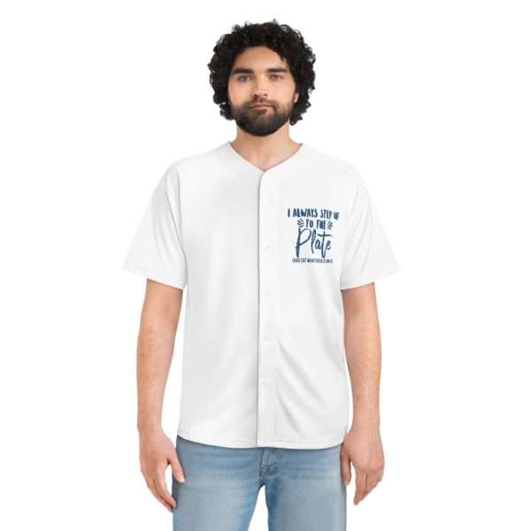 I Always Step Up to the Plate (and eat whatever is on it) Men's Baseball Jersey - Image 14