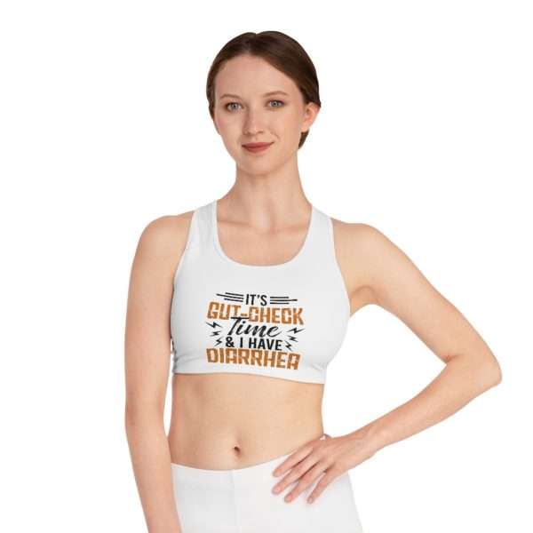 It’s Gut-Check Time & I Have Diarrhea Sports Bra (AOP)