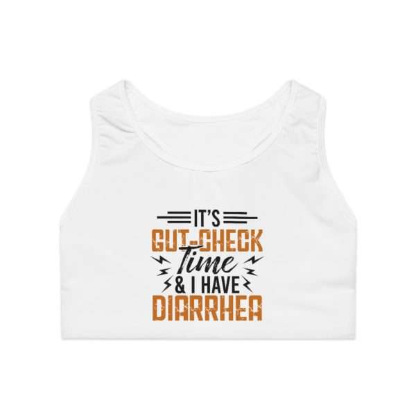 It’s Gut-Check Time & I Have Diarrhea Sports Bra (AOP) - Image 2