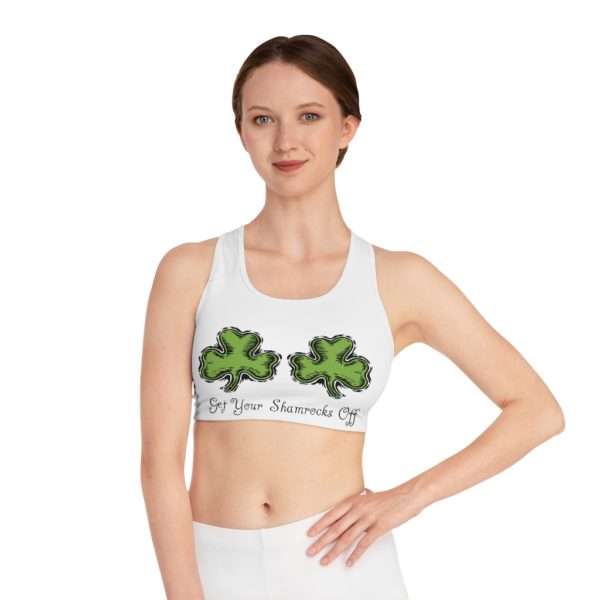 Get Your Shamrocks Off Sports Bra (AOP)