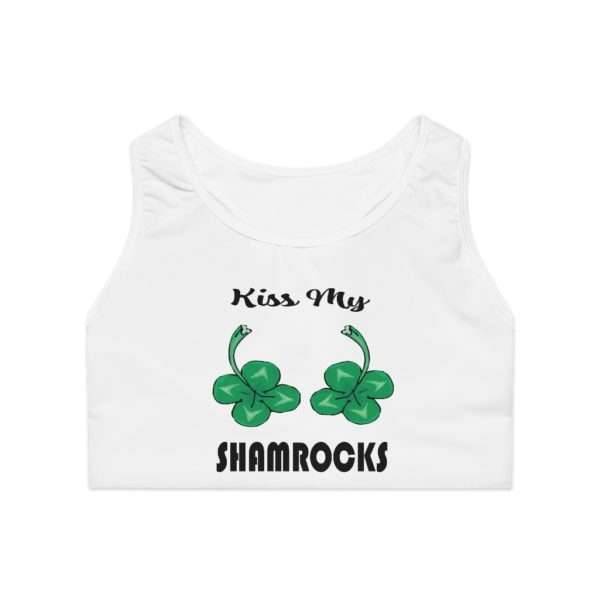 Kiss My Shamrocks Sports Bra (AOP) - Image 2