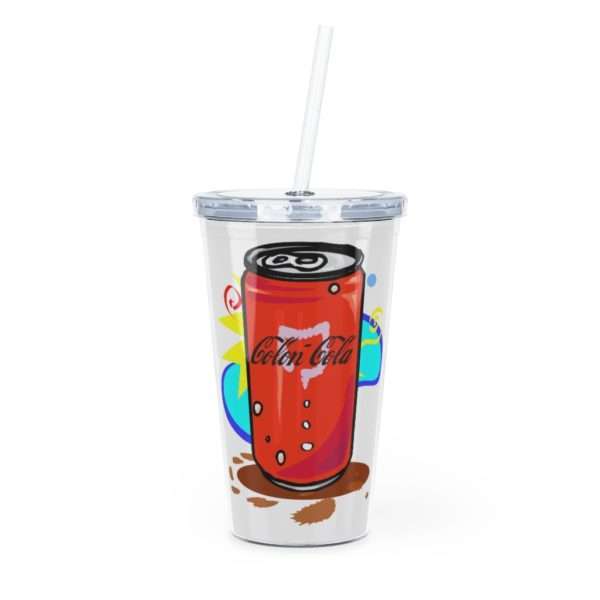 Colon-Cola Plastic Tumbler with Straw - Image 2