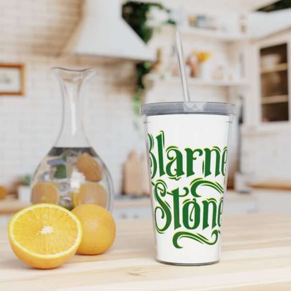 Blarney Stoned Plastic Tumbler with Straw