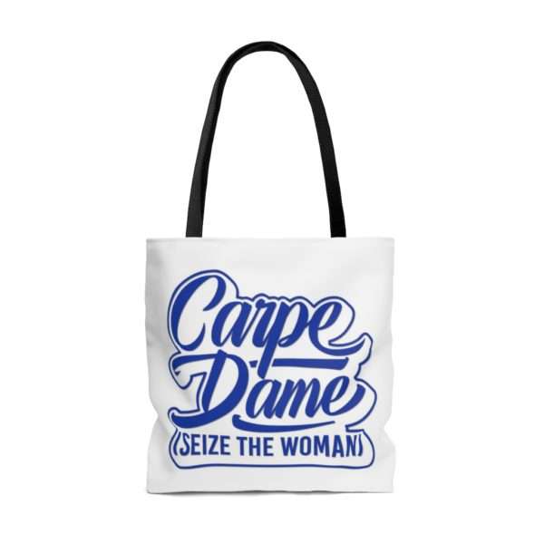 Carpe Dame (Seize the Woman) AOP Tote Bag - Image 2