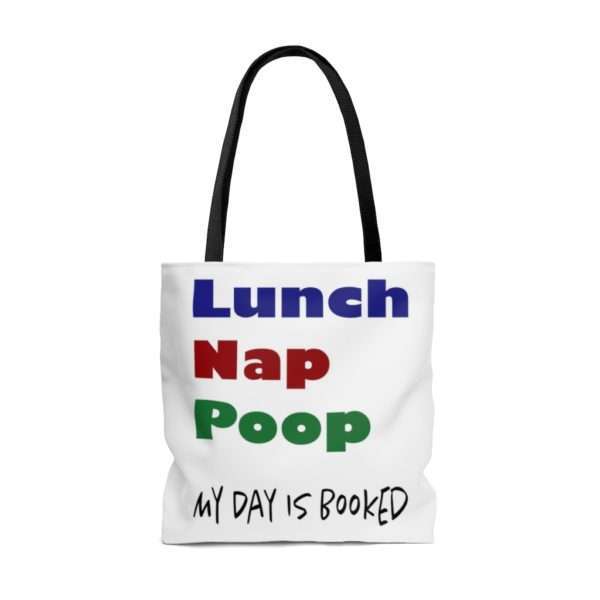 Lunch Nap Poop - My Day Is Booked AOP Tote Bag - Image 2