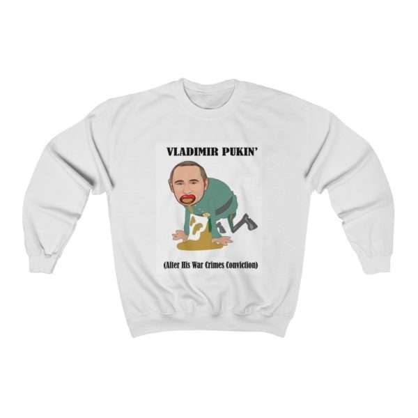 Humorous Unisex Heavy Blend Crewneck Sweatshirt - Vladimir  Pukin’ (After His War Crimes Conviction)