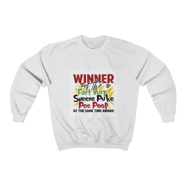 Winner of the Fart Burp Sneeze Puke Pee Poop at the Same Time Award Unisex Heavy Blend™ Crewneck Sweatshirt