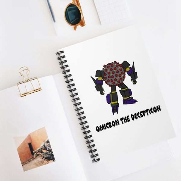 Omicron the Decepticon Spiral Notebook - Ruled Line