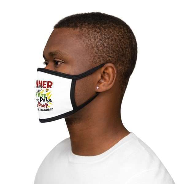 Winner of the Fart Burp Sneeze Puke Pee Poop at the Same Time Award Mixed-Fabric Face Mask - Image 4