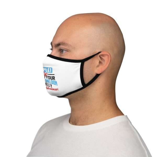 People! Stop Naming Your Turtles Sheldon or Shelly, It's Too Obvious! Fitted Polyester Face Mask - Image 4