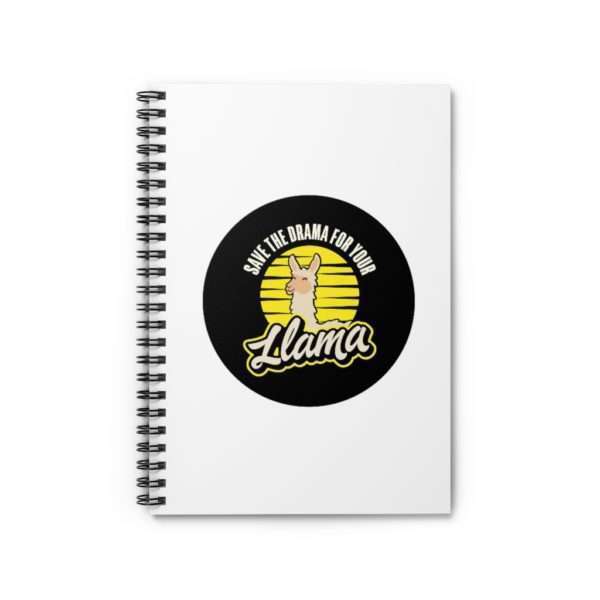 Save the Drama for Your Llama Spiral Notebook - Ruled Line - Image 2