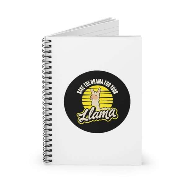 Save the Drama for Your Llama Spiral Notebook - Ruled Line - Image 3