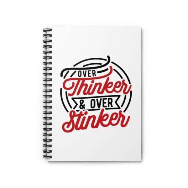 Over Thinker & Over Stinker Spiral Notebook - Ruled Line - Image 2