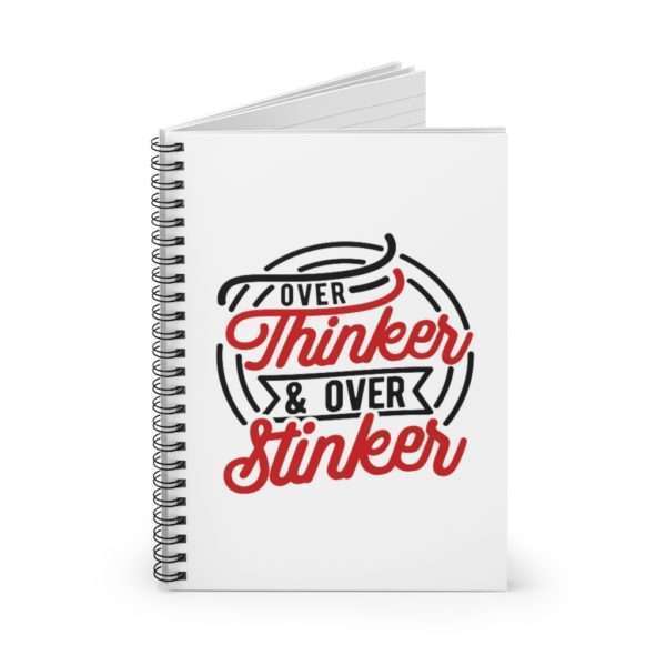 Over Thinker & Over Stinker Spiral Notebook - Ruled Line - Image 3