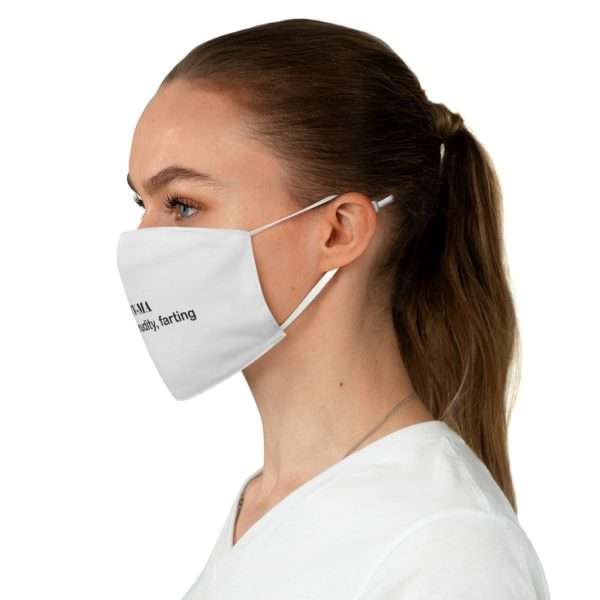 RATED TV-MA language, nudity, farting Fabric Face Mask - Image 3