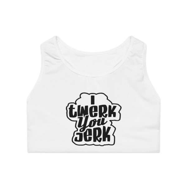 I Twerk You Jerk Sports Bra (AOP) - Image 2