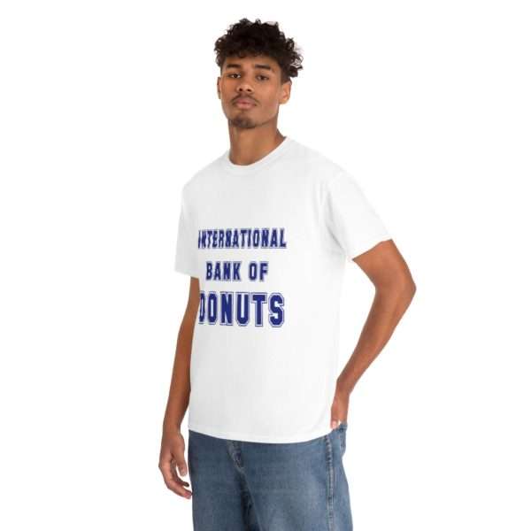 INTERNATIONAL BANK OF DONUTS Unisex Heavy Cotton Tee - Image 5