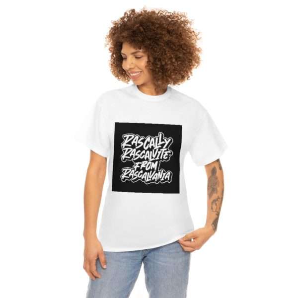 Rascally Rascalvite from Rascalvania Unisex Heavy Cotton Tee - Image 3