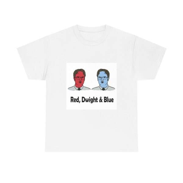 Red, Dwight & Blue Unisex Heavy Cotton Tee - Image 2