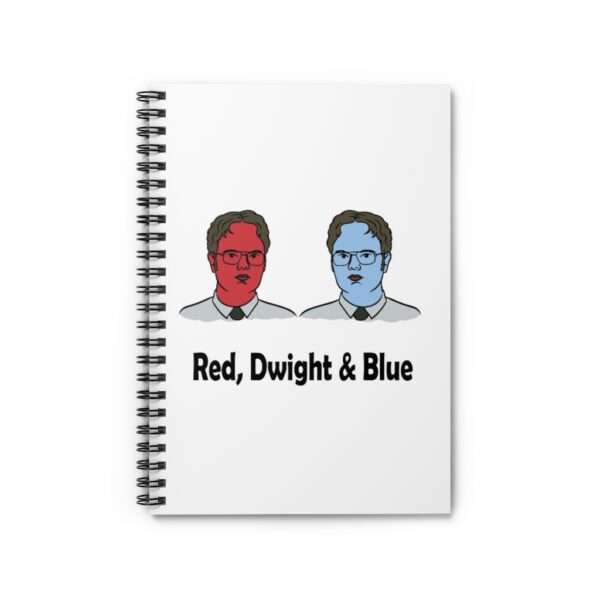 Red, Dwight & Blue Spiral Notebook - Ruled Line - Image 2