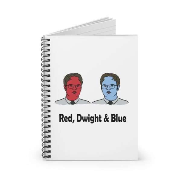 Red, Dwight & Blue Spiral Notebook - Ruled Line - Image 3