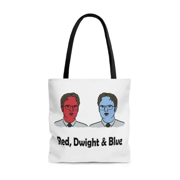 Red, Dwight & Blue AOP Tote Bag - Image 5