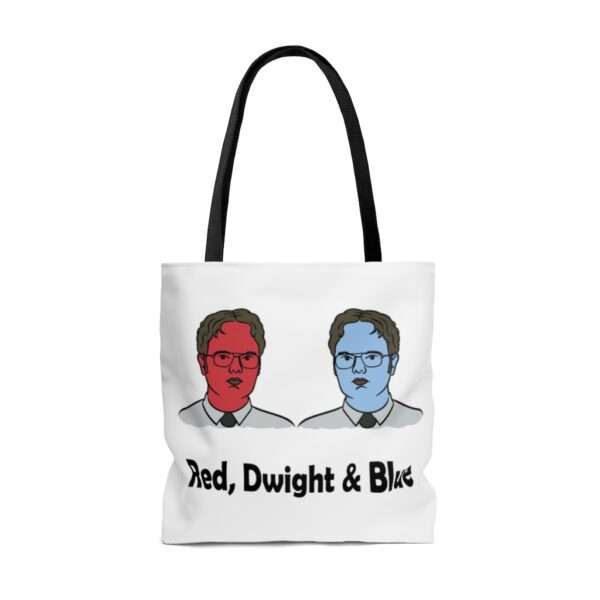 Red, Dwight & Blue AOP Tote Bag - Image 6