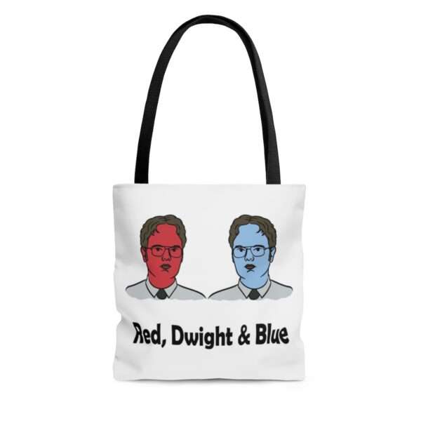 Red, Dwight & Blue AOP Tote Bag - Image 3