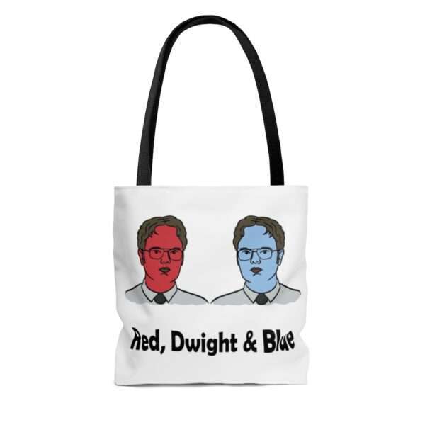 Red, Dwight & Blue AOP Tote Bag - Image 4