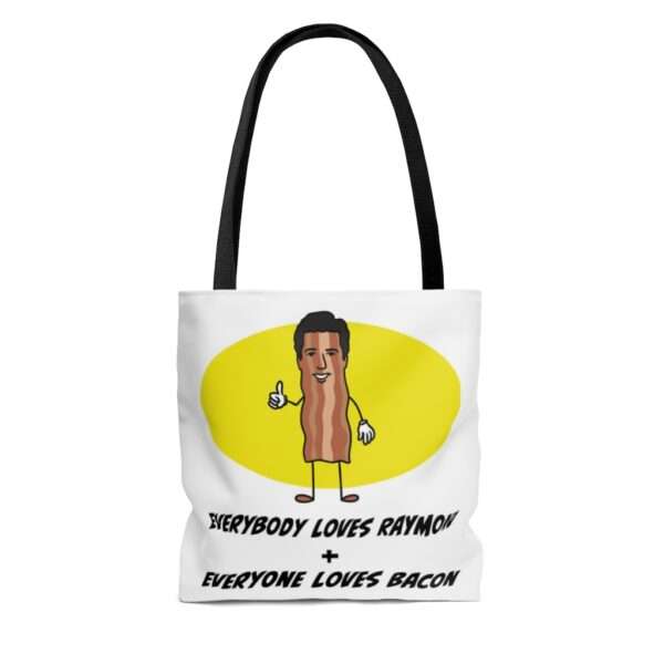 Everybody Loves Raymond + Everyone Loves Bacon AOP Tote Bag - Image 4