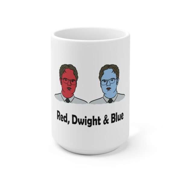 Red, Dwight & Blue Ceramic Mug 15oz