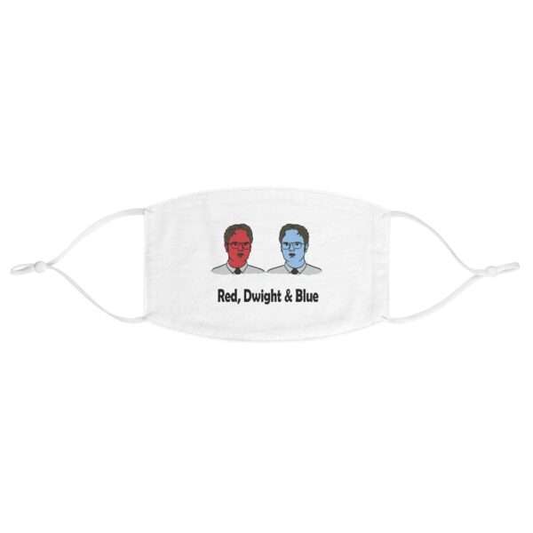 Red, Dwight & Blue Fabric Face Mask - Image 2