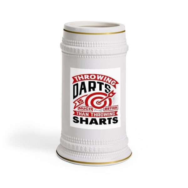 Throwing Darts Is Much Better than Throwing Sharts Beer Stein Mug - Image 2