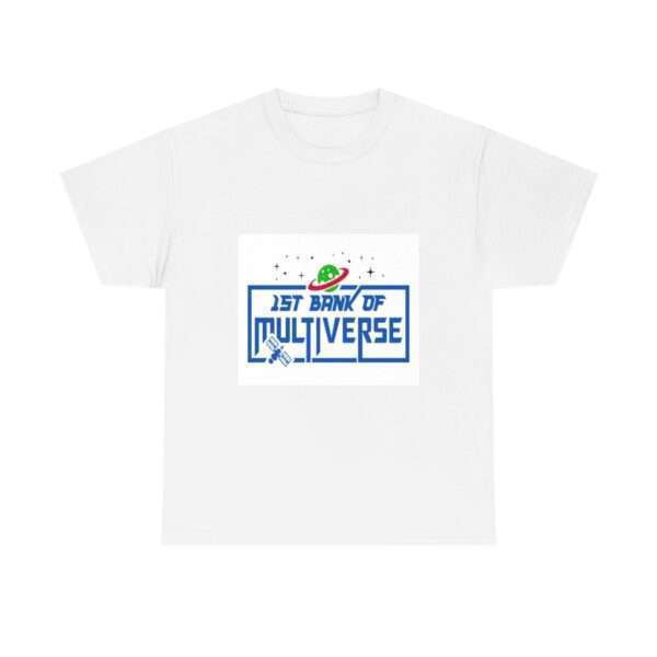 Unisex Heavy Cotton Tee - 1st Bank of Multiverse - Image 2