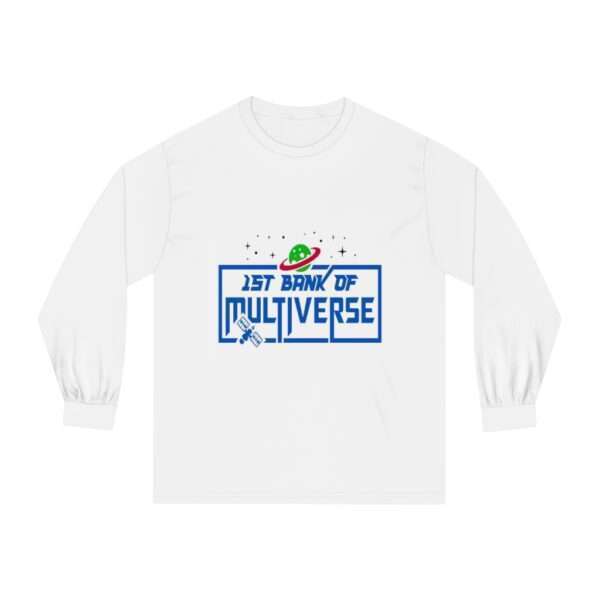 Unisex Classic Long Sleeve T-Shirt - 1st Bank of Multiverse - Image 2